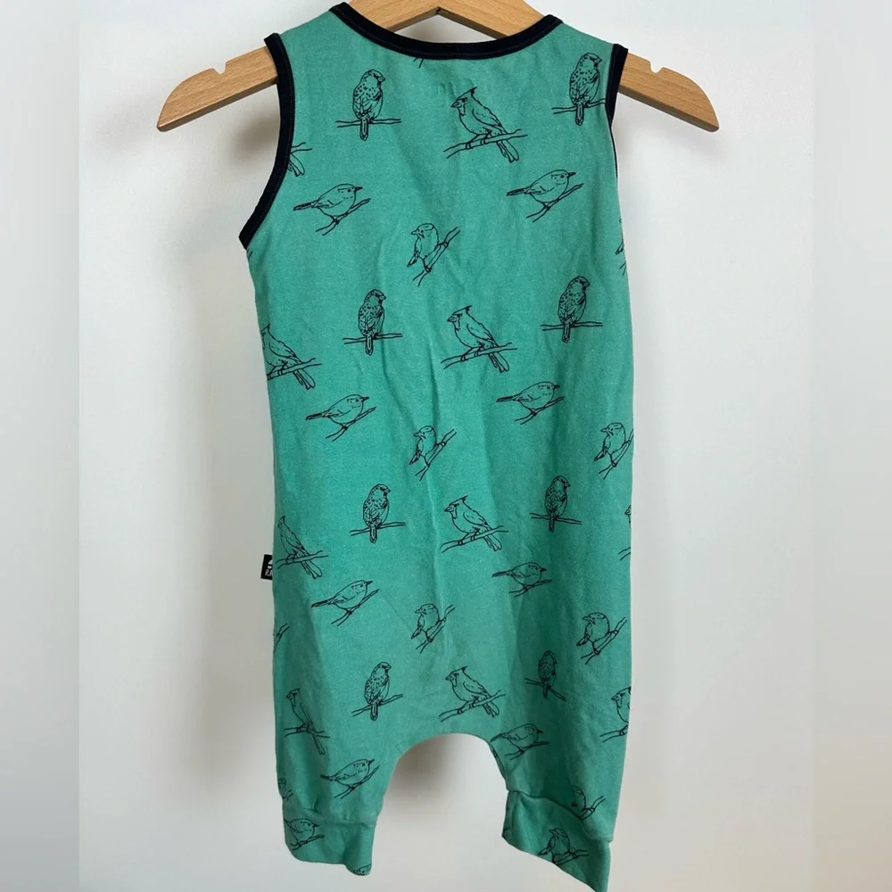 RAGS Birds Short Tank Capri Romper‎ Spring Birds Turquoise 18-24M